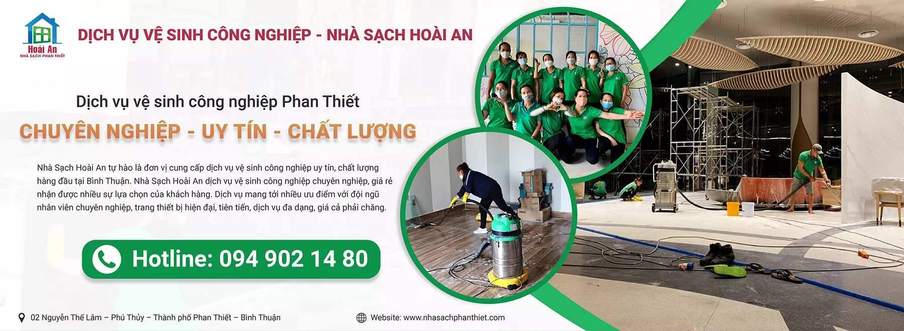 Vệ sinh công nghiệp Hoài An - Phan Thiết Bình Thuận